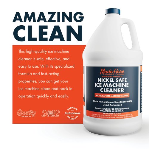 Made Here Co. Ice Machine Cleaner - Nickel-Safe Descaler for Effective Cleaning- Ideal for Nickel Components - Ideal for Home or Commercial Use, 1 Gallon, Pack of 1