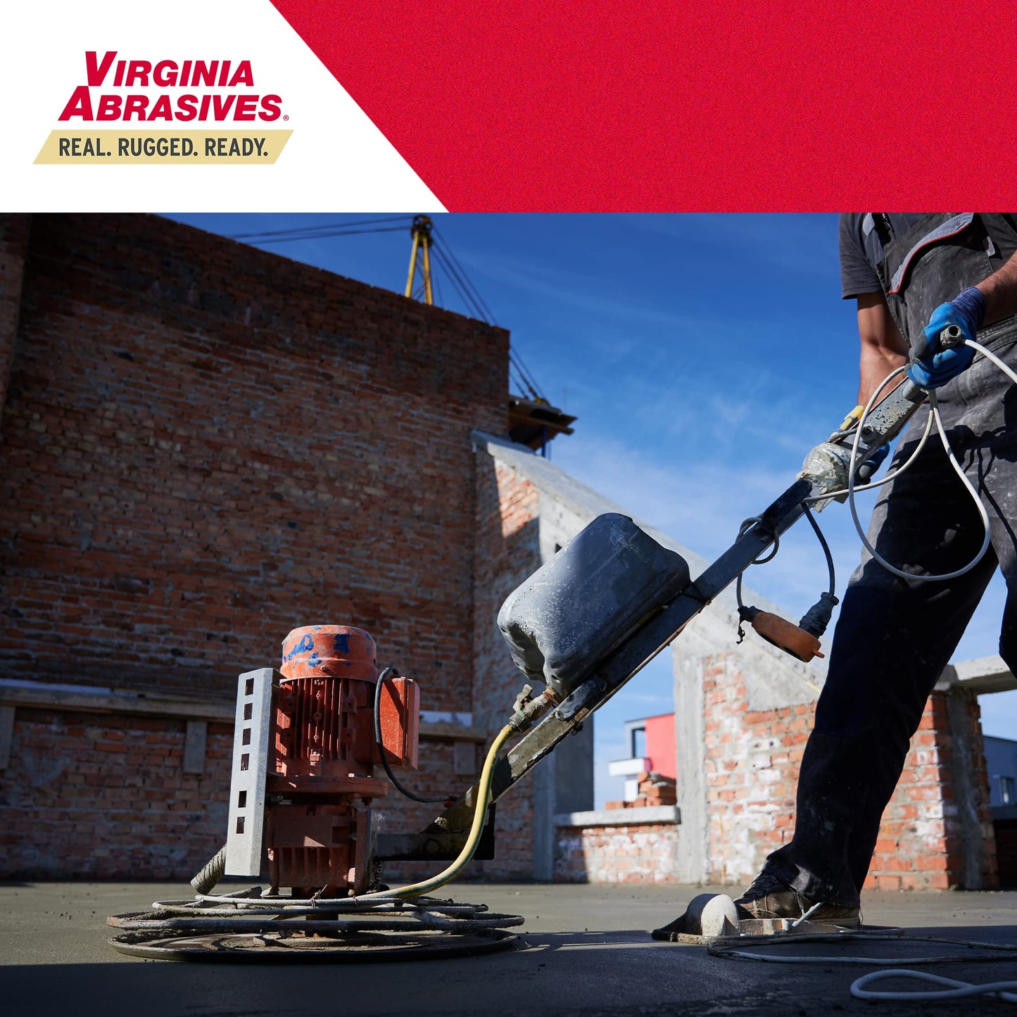 Virginia Abrasives 423-CB0818 - Professional Power Trowel Blades for Concrete/Masonry Refinishing, 8" x 18" Fits 46" Machines | Stainless Steel Combination Trowel Blades Set of 4