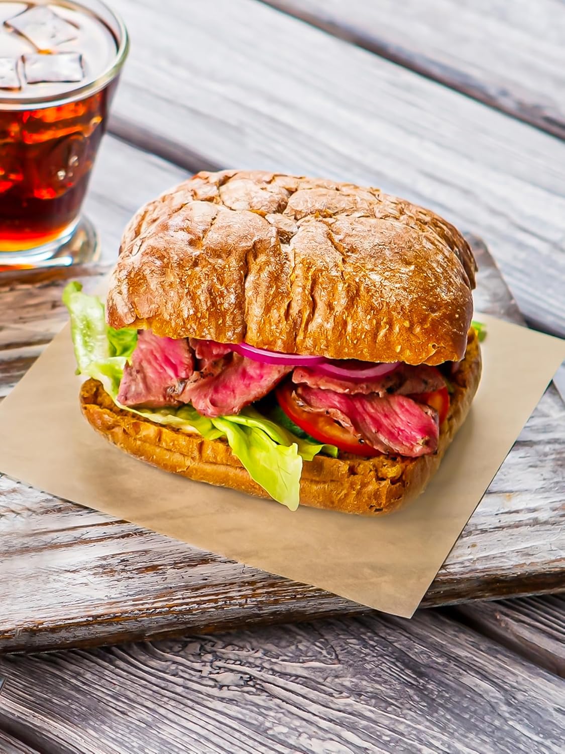 SMARTAKE Wax Paper Sheets - 400 Pcs Non-Stick Hamburger Patty & Sandwich Separators | 6 x 6 Inches, Unbleached