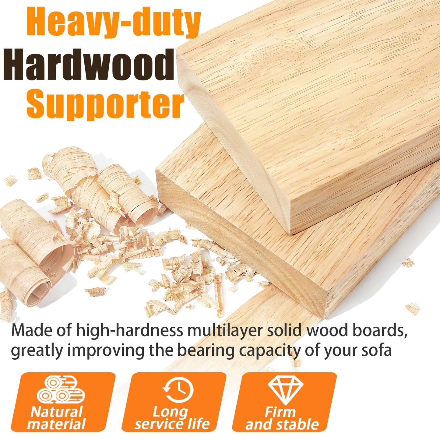 LAVEVE Heavy Duty Couch Cushion Support Board for Sagging Sofa, 24''x72'' Extra Thick Solid Wood Under Couch Insert with Anti-Slip Dots, Repair Sagging Spring Sofa