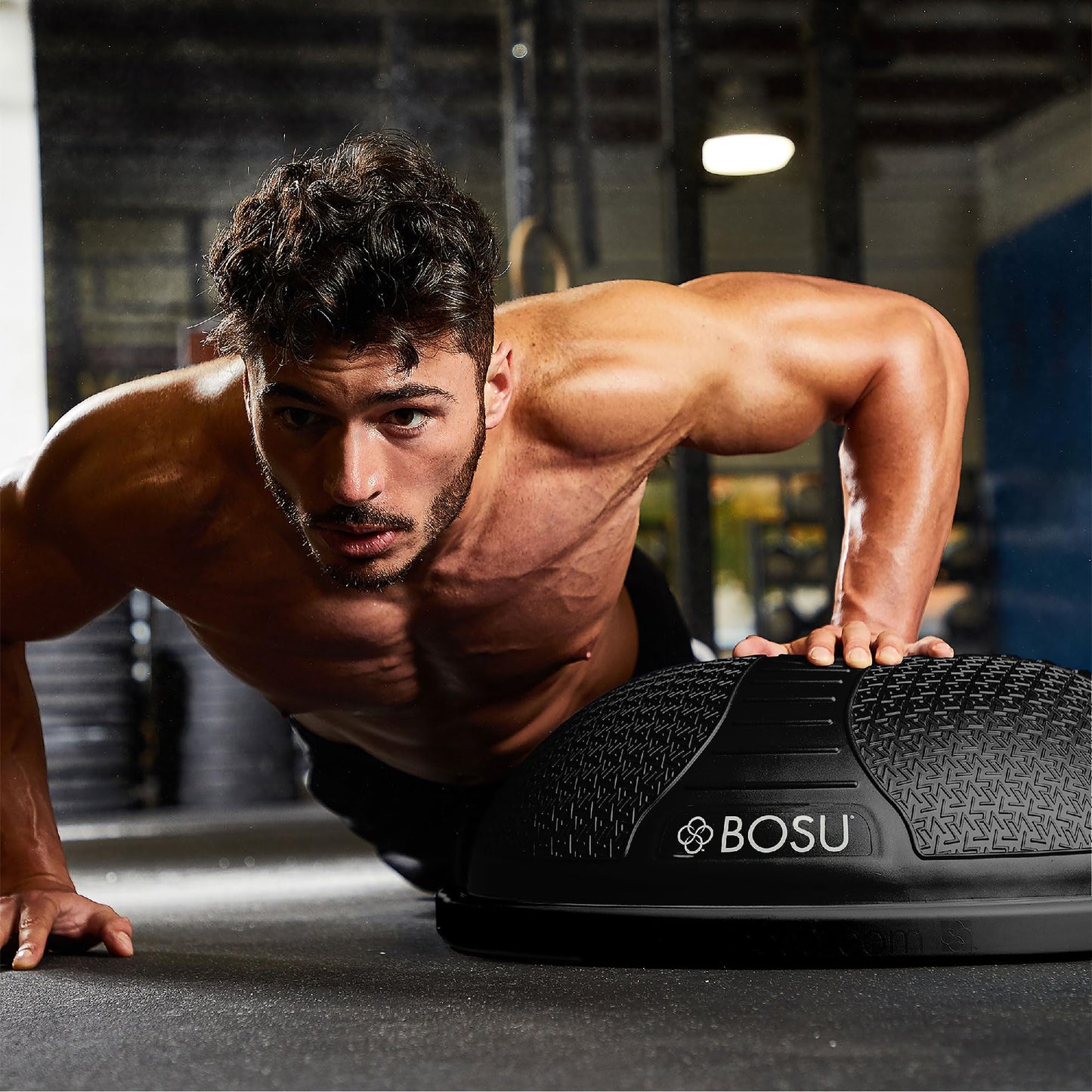 BOSU Nexgen Balance Trainer, Half-Ball Training Equipment, 65 cm Diameter, 300 lb Capacity - Burst-Resistant Stability Exercise Tool w/ Non-Slip Base, Includes Hand Pump, Commercial-Grade
