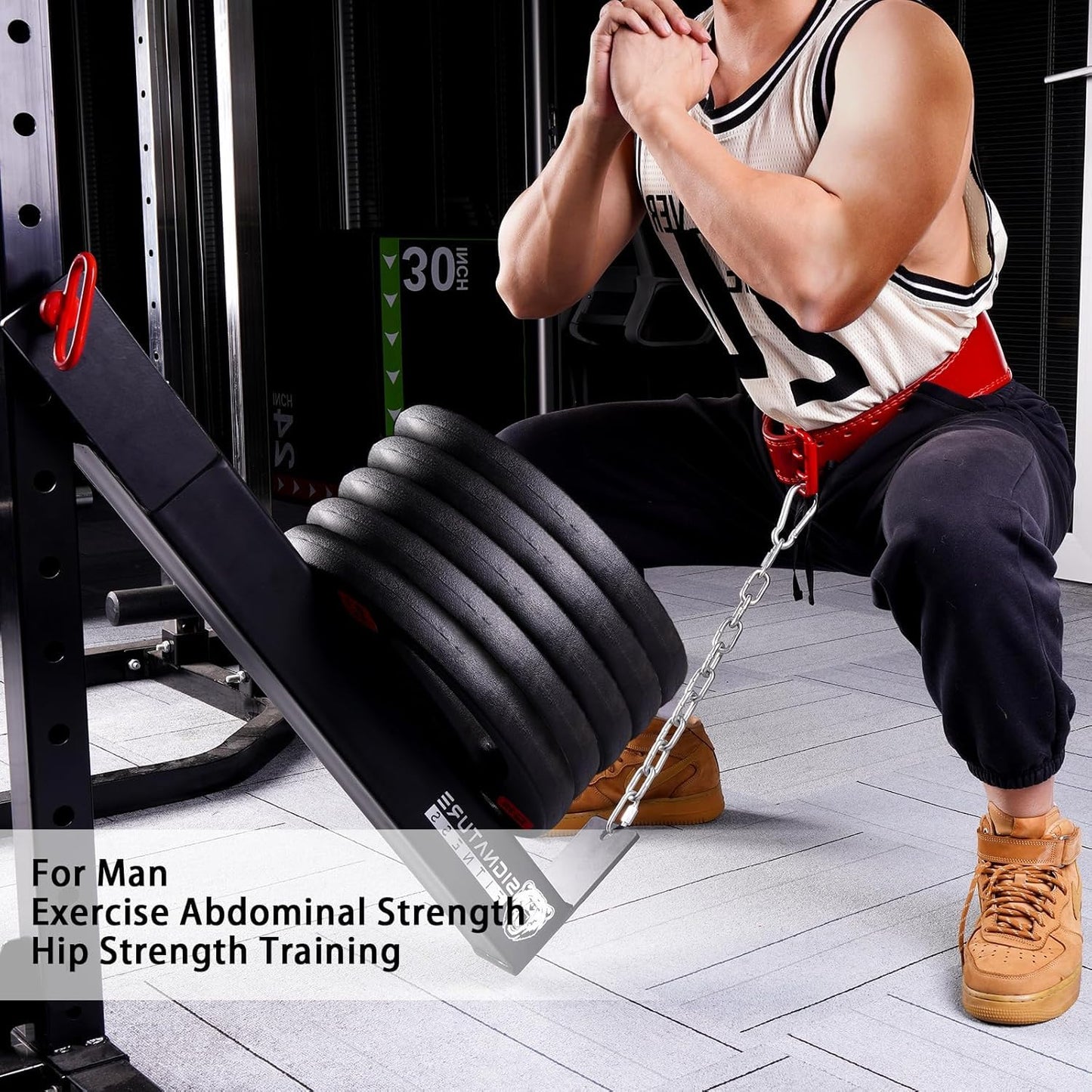 Fitvids Squat Lever Arm Plate Loaded Gym Fitness Equipment Curls Rows Guided Deadlifts Black