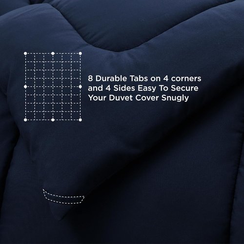 Bedsure Comforter Duvet Insert - All-Season Twin XL Quilted Down Alternative Bedding, Navy Blue 92 x 68 Inches