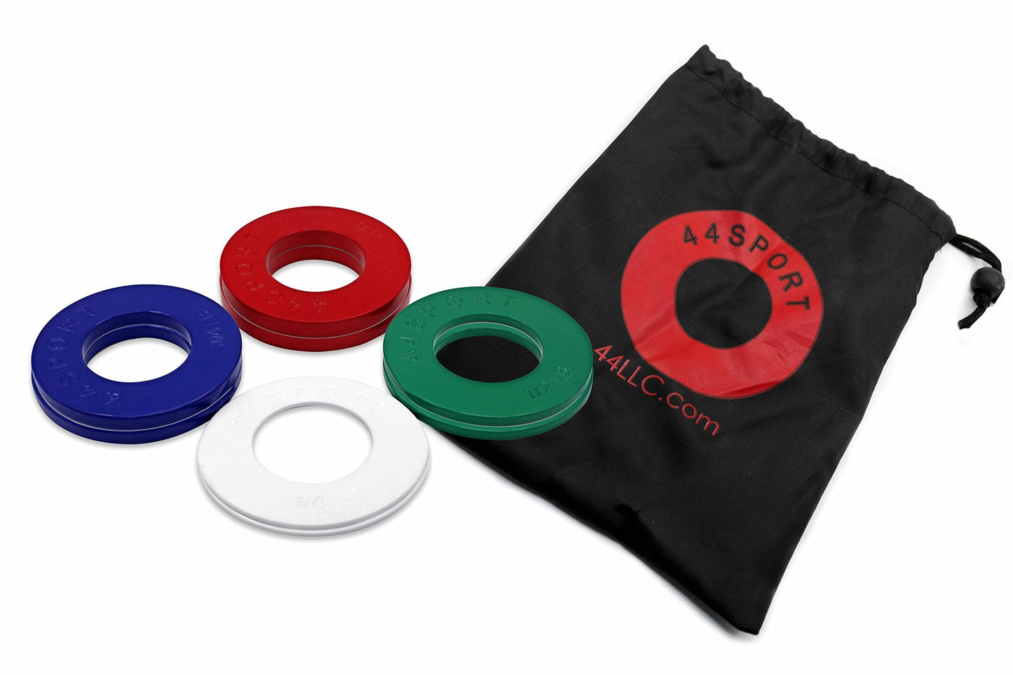 44LLC 44SPORT Olympic Fractional Plates -Pair of 1/4, 1/2, 3/4, 1 lb Weights (8 Plates. Total Weight: 5lbs)