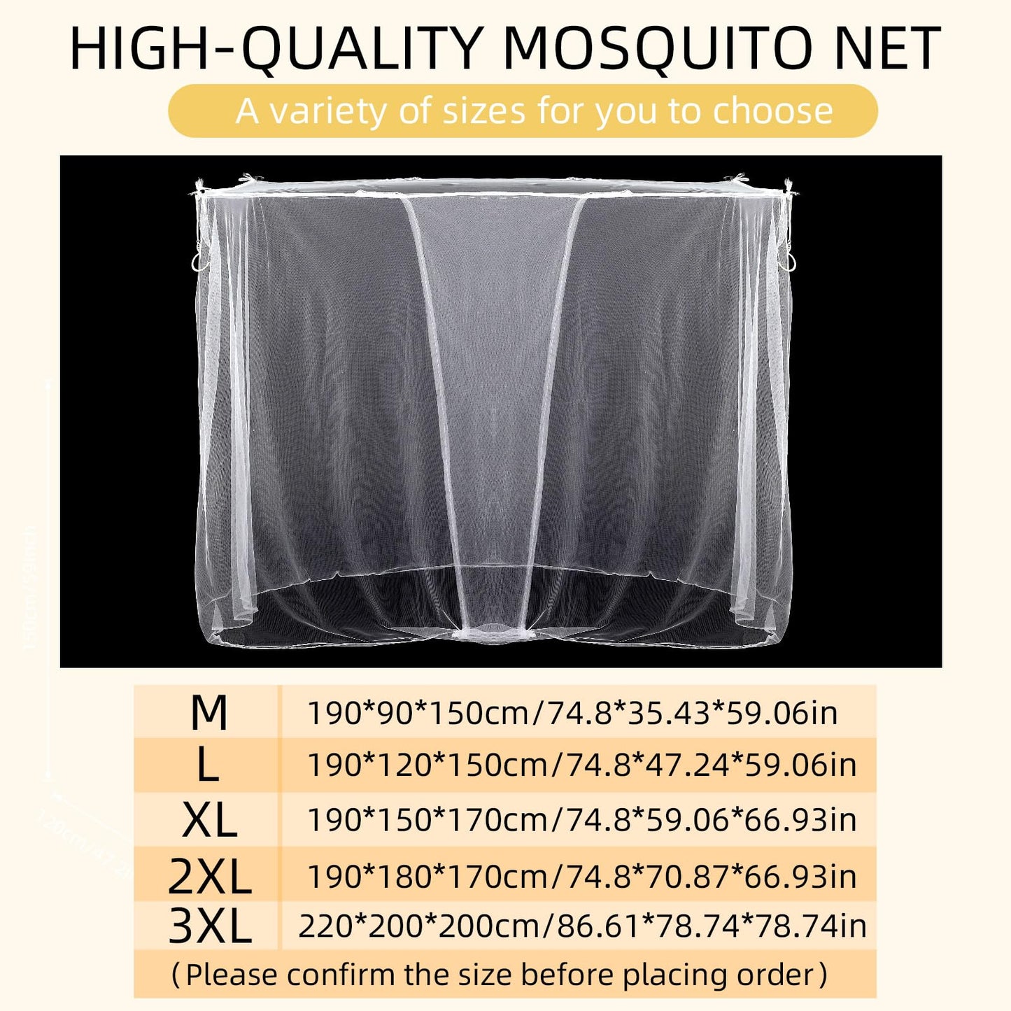 Mindsoft 4 Corners Mosquito Net for Mosquiteros para Camas Bed Canopies Netting Bed Drapes Rectangular Mosquito Mesh for Camping Home Outdoor Travel(White,L75 X W60 X H67 Inch,1 Opening)