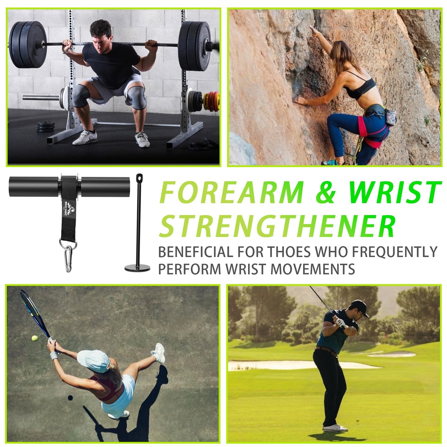 Forearm Strengthener Roller with Loading Pin and Thick Foam Grip – Multi-Functional Wrist Roller & Arm Blaster for Forearm, Wrist, and Grip Strength Training