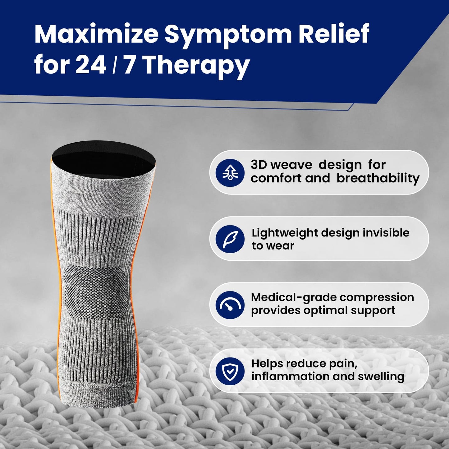 Galvaran Compression Knee Brace for Women & Men – Knee Support Sleeve for ACL, MCL, Meniscus Pain Relief, Joint Swelling & Injury Recovery | Skin-Friendly Anti-Slip Design | Daily Use & Sports