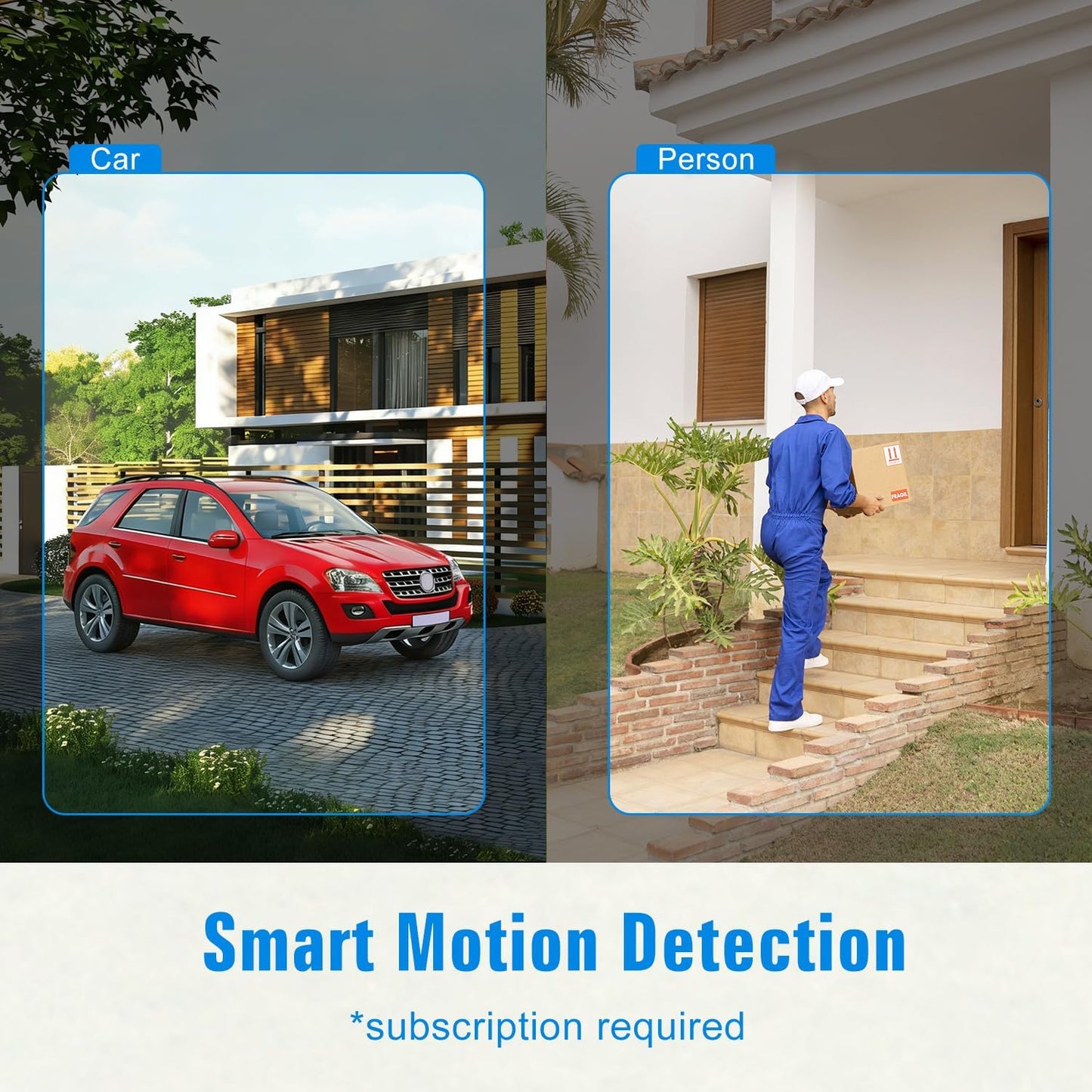ZEEPORTE SECURITY 2K Security Cameras Wireless Outdoor, Cameras for Home Security with Color Night Vision, SD/Cloud