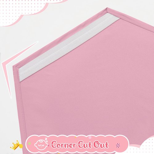 Horbaunal 2 Pack Pink Cot Sheets for Daycare/Pre-School Standard Size, 23" x 51" Cot Fitted Sheets, Microfiber Fitted Cot Cover for Preschool Kids Nap Time, Daycare Essentials