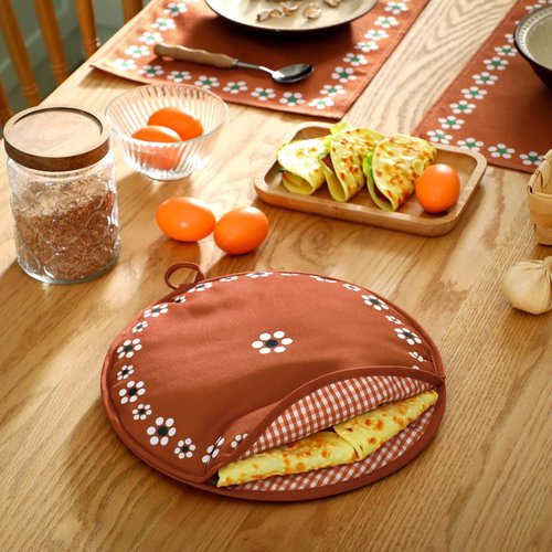 Honeydak 2 Pcs 12 Inch Tortilla Warmer Pouch, Microwavable Insulated Cloth Pouch Mexican De Barro Talavera Tortillero Fabric Tortilla Keeper Taco Holder for Tortillas, Tacos, Naan, Pizza Rolls