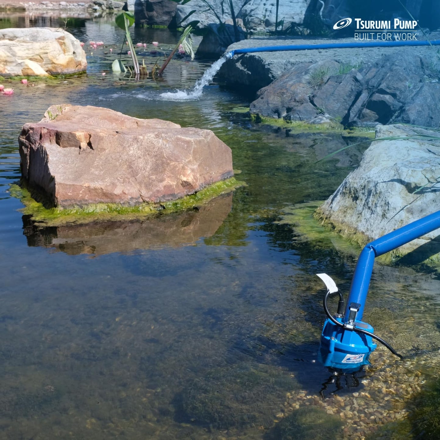 Tsurumi Pump HS2.4S Submersible Trash Pump with Agitator 1/2 HP 115V 2 in Discharge Ideal for dewatering applications with sand, solids, and other debris | 39 GPM / 2340 GPH