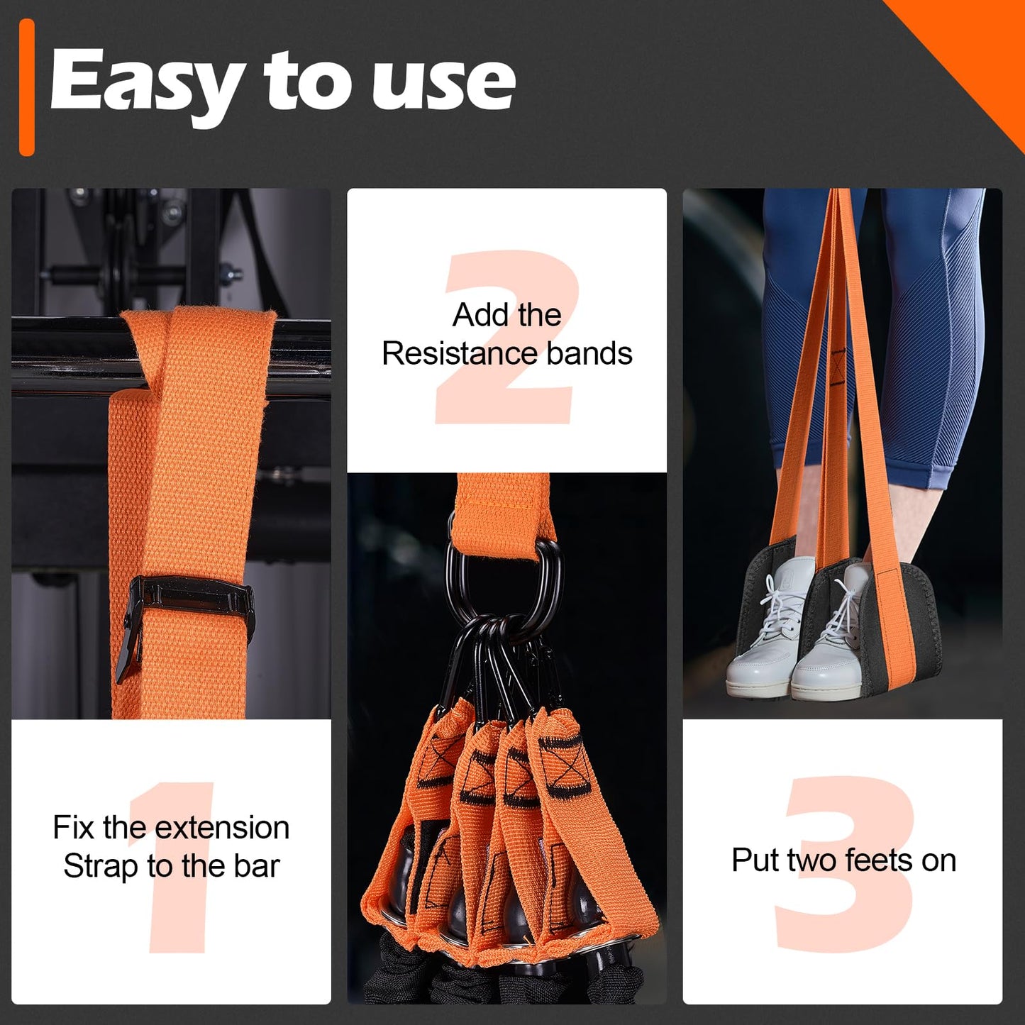 Pull up Assistance Bands, 4 Pull Up Bands 300lbs, Heavy Duty Pull Up Assist Workout Bands for Home Gym Strength Training with Two Footrest, Compatible with Any Pull Up Bars