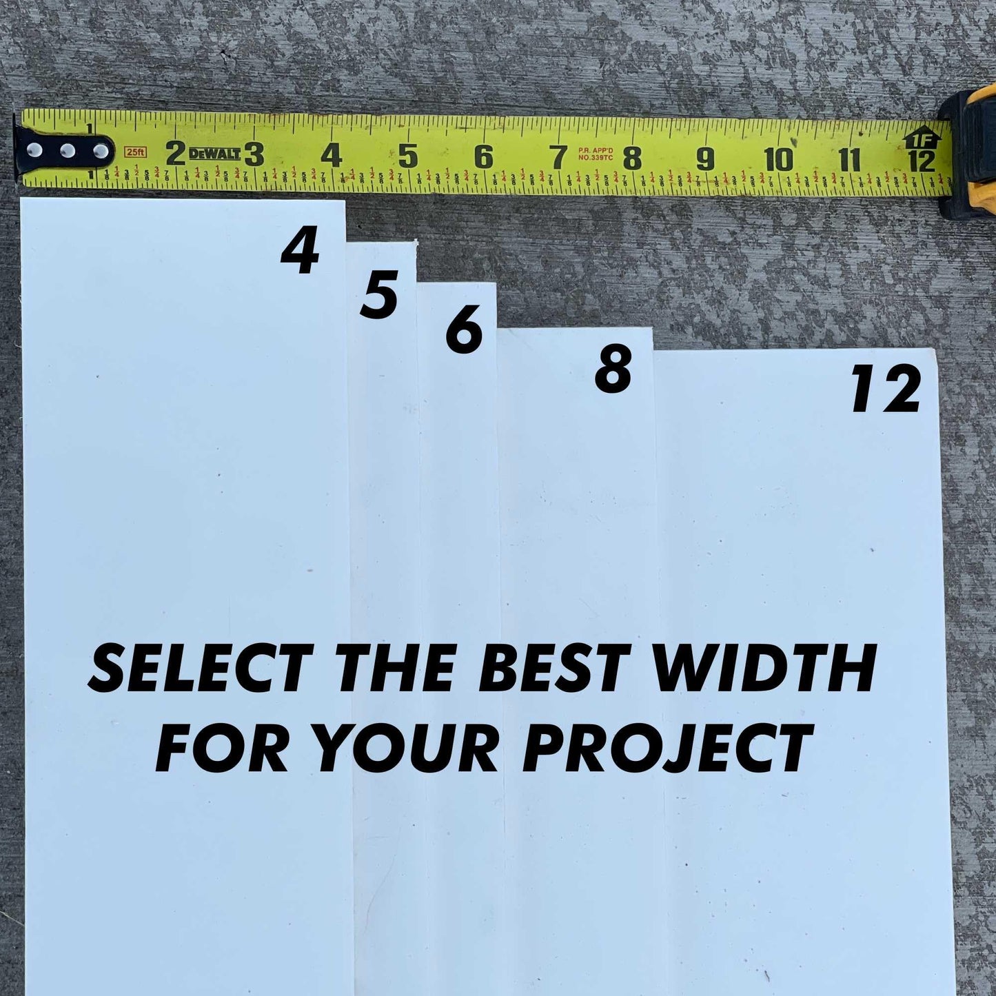 AUTUMN Plastic Flex Forms for Concrete Flatwork & Curbs - panel size 4" x 96", 4 panels