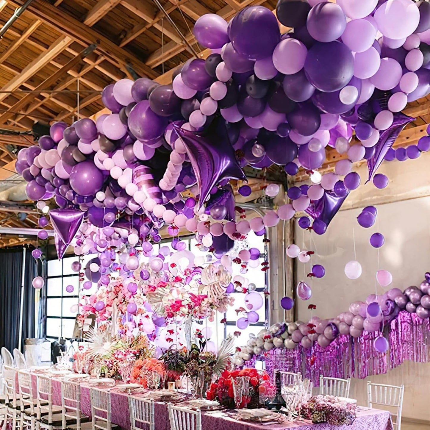 PartyWoo Lavender Balloons - 130-Piece Pack in Light Pastel Purple | Perfect for Baby Showers & Birthday Parties