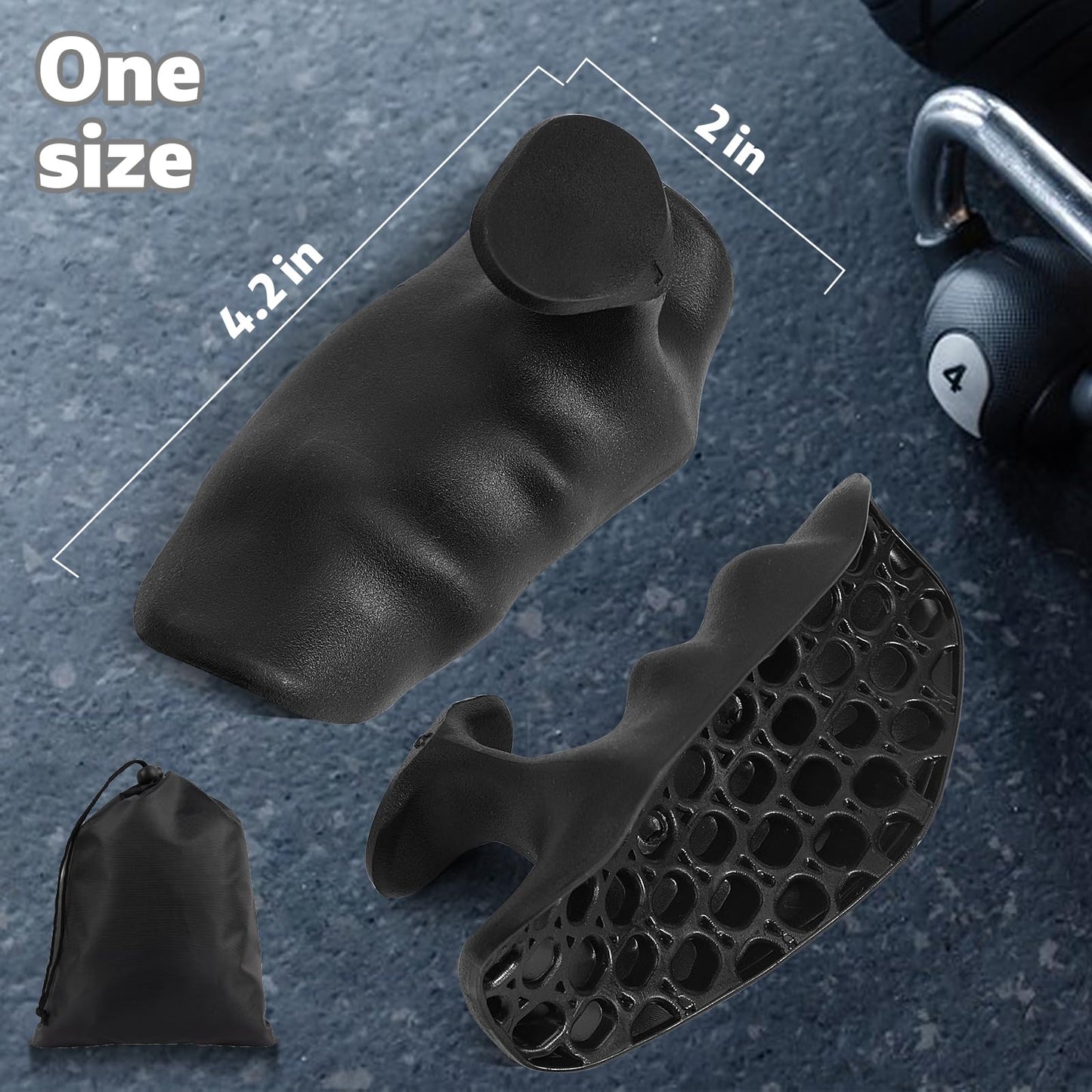 Krotour Rubber Gym Grips for Weights Training, Ergonomic Workout Grip for Weight Lifting Men Women Hand Protector Gym Gloves, Weight Lifting Grips for Bodybuilding, Deadlifts