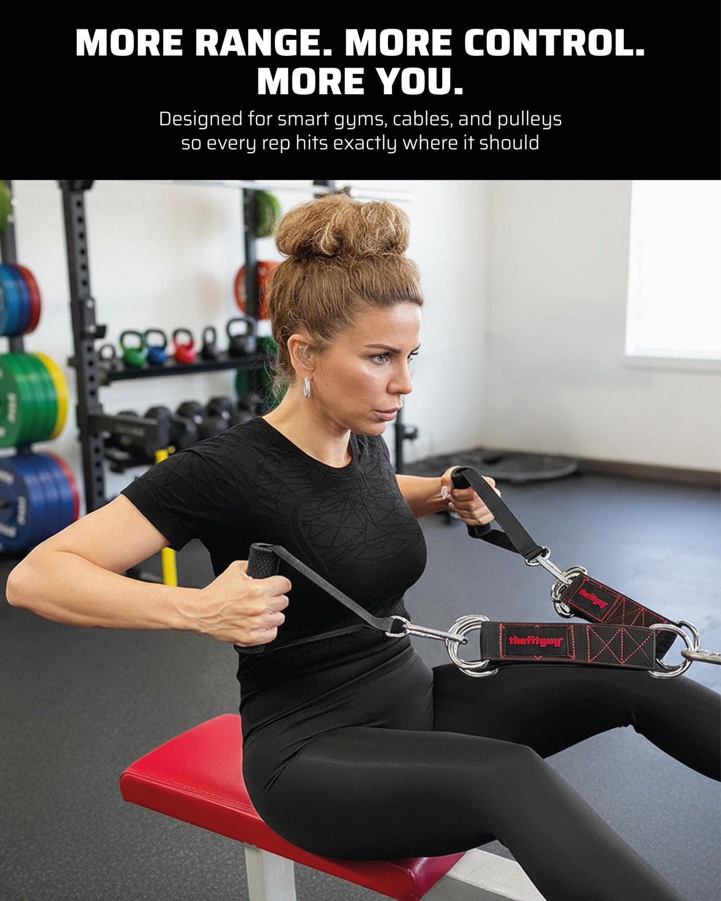 THEFITGUY Cable Extension Straps | Unlock New Grips & Exercises | 5 Adjustable Lengths | Heavy-Duty for Cable Attachments, Machines, Bars & Handles (Pair)