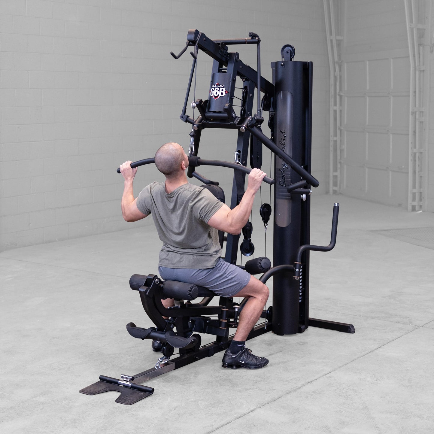 Body-Solid (G6B) Bi-Angular Multi-Station Gym, Arm & Leg Strength Training Equipment, Functional Exercise Workout Station for Weight Lifting and Bodybuilding, 210 lb Weight Stack