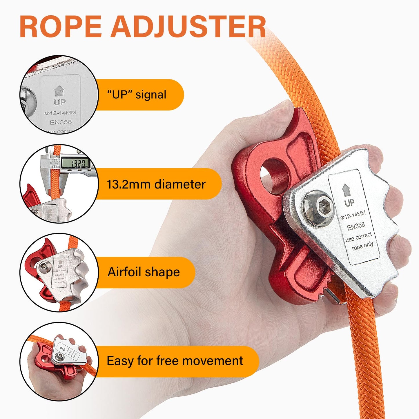 Steel Wire Core Flipline - 8ft Fall Protection Arborist Climbing Tree Arborist 1/2" Galvanized Steel Cable Lanyard Kit with Swivel Snap Hook Triple Lock Carabiner Rope Grab Adjuster