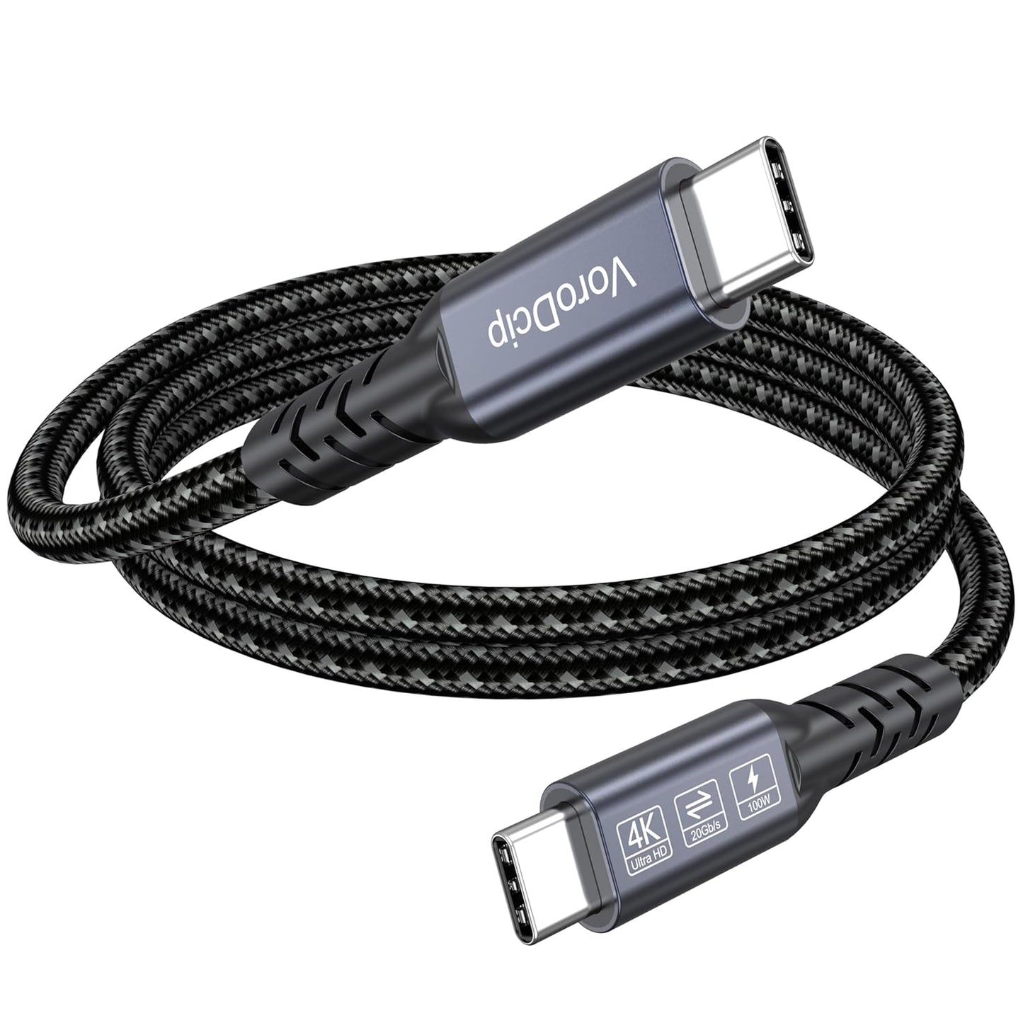 3FT, 4K@60Hz 3.2 2x2 20Gbps 100W USB C Monitor Cable Display Video, USB C Gen with High Speed Data Transfer, Fast
