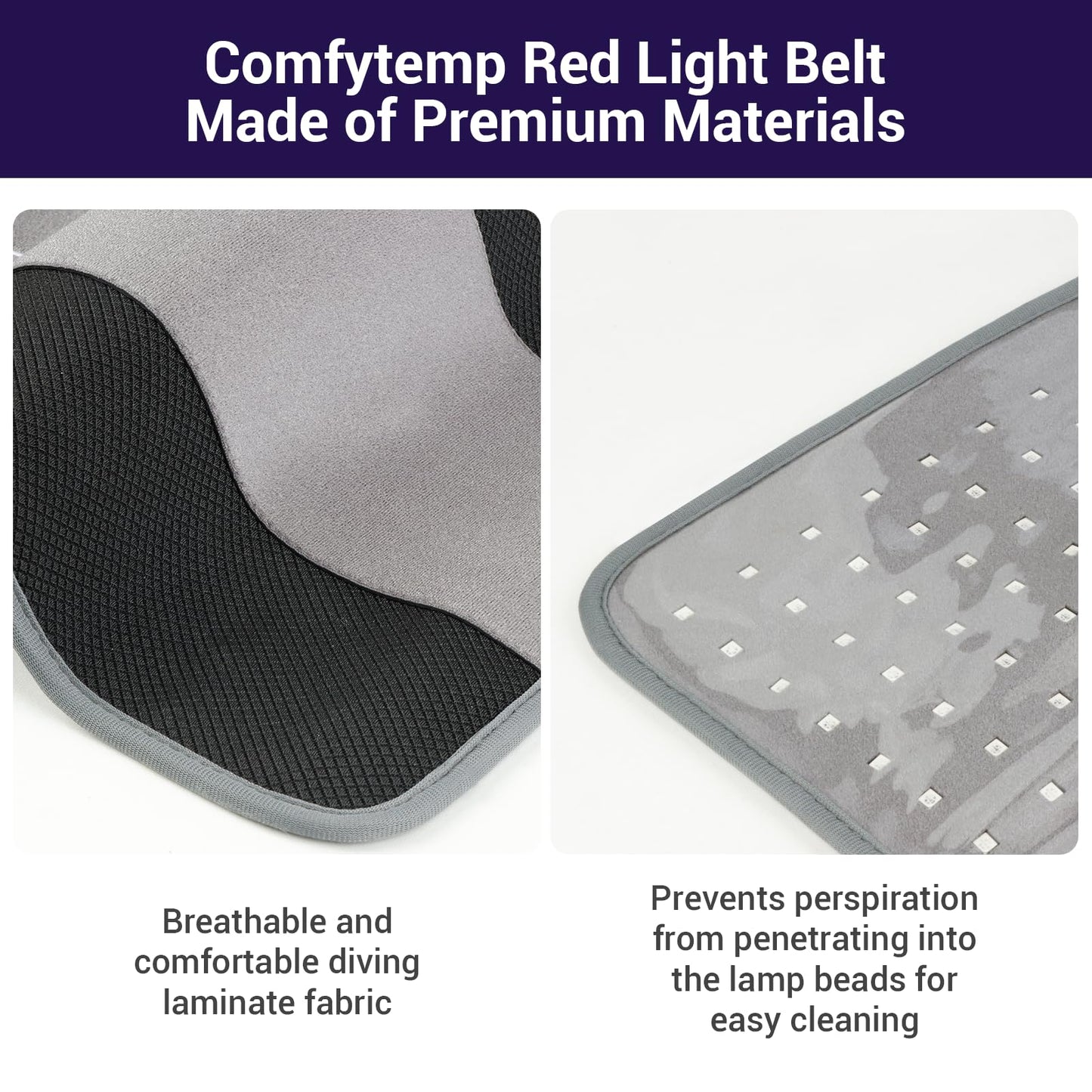 Comfytemp 12'' x 24'' Red Light Therapy Mat for Body, FSA Eligible HSA Near Infrared Light Therapy Pad, 660nm & 850nm Light Blanket for Back Belly Knee Joints Muscle