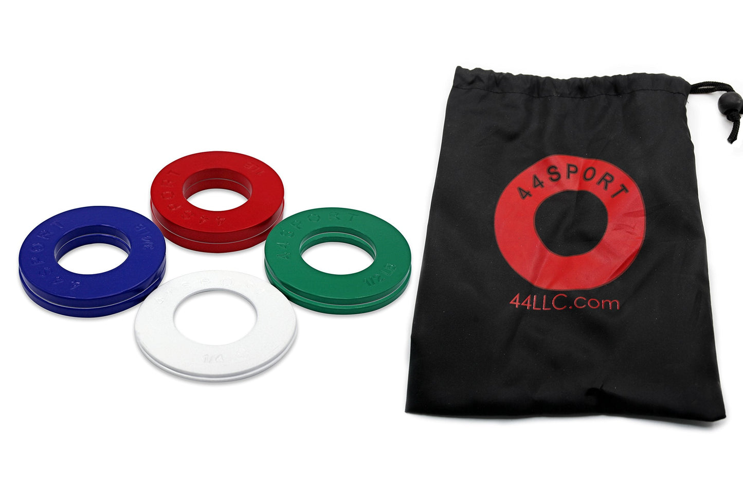 44LLC 44SPORT Olympic Fractional Plates -Pair of 1/4, 1/2, 3/4, 1 lb Weights (8 Plates. Total Weight: 5lbs)