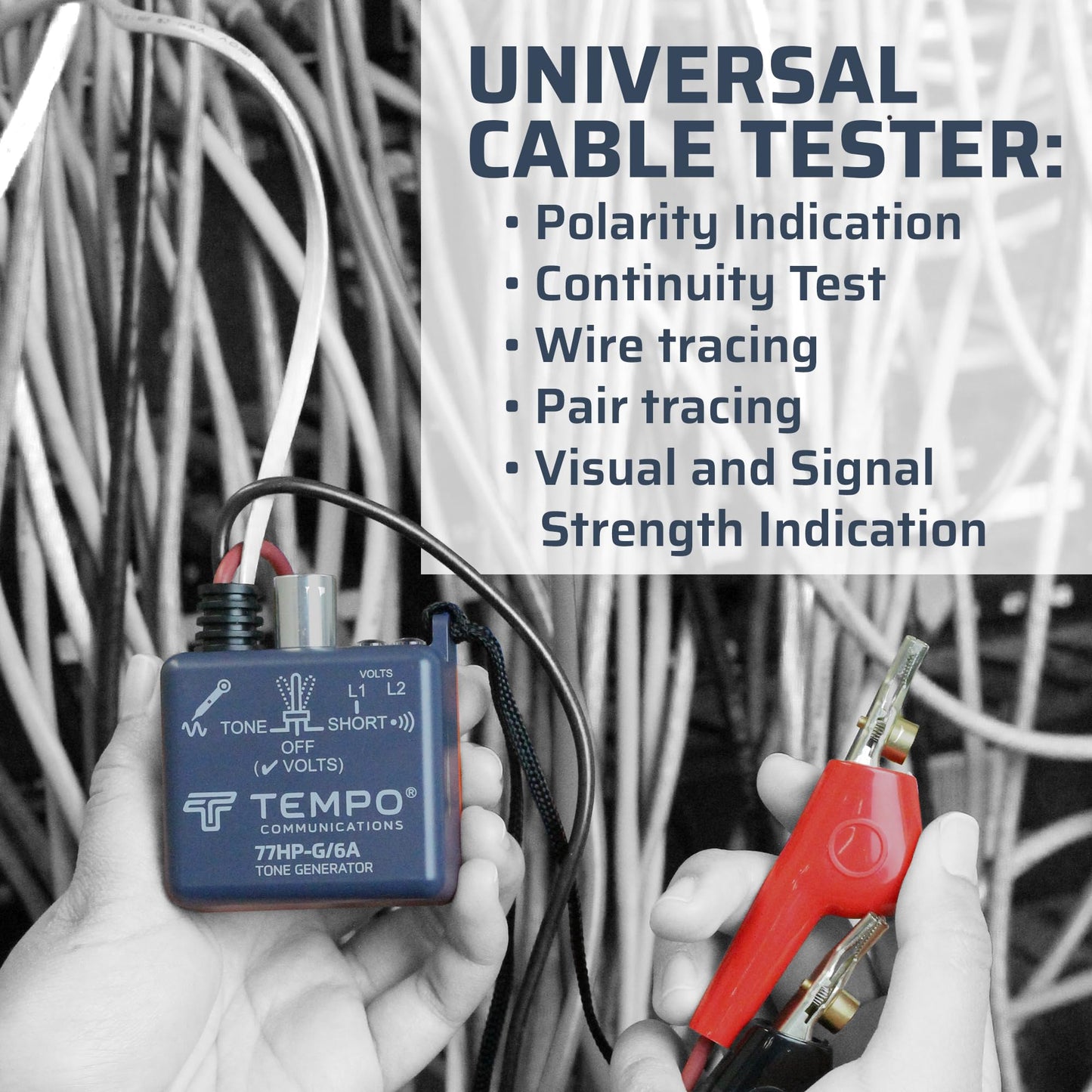 TEMPO 801K Filtered Noise Wire Tracer Tone Generator and Probe Kit for Ethernet, Internet, Telephone, Speaker, Coax, Video, and Data Cable (801K-BOX Cable Toner)