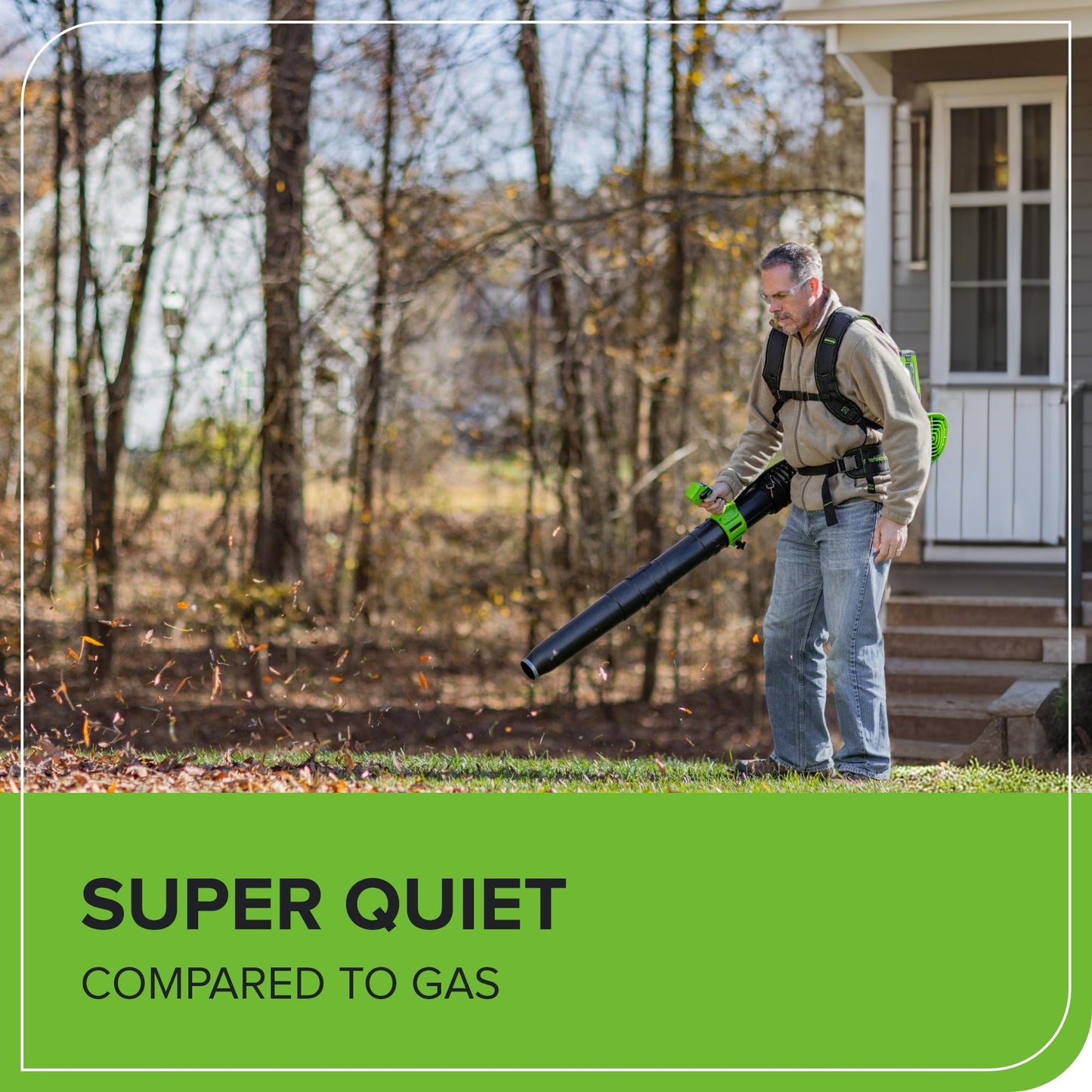 Greenworks 40V (710 CFM / 175 MPH) Brushless Backpack Blower, High Power for Wet Leaves, Heavy Debris, Gravel and Driveway Snow, Includes (2) 5.0Ah HP Batteries & 4A Dual Charger