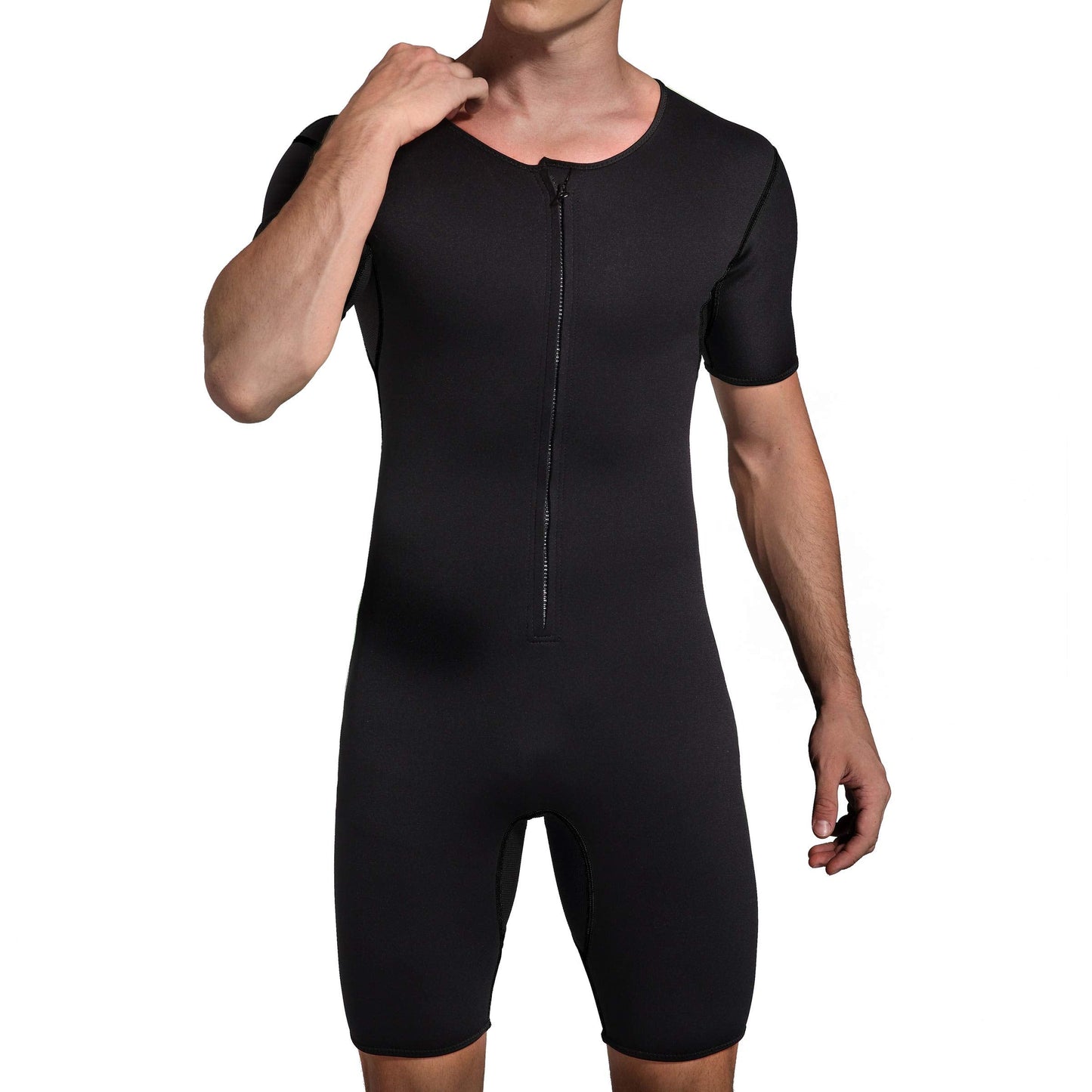 Bakerdani Men's Neoprene Waist Trainer Sauna Suit Body Shaper for Fitness Gym Exercise Training