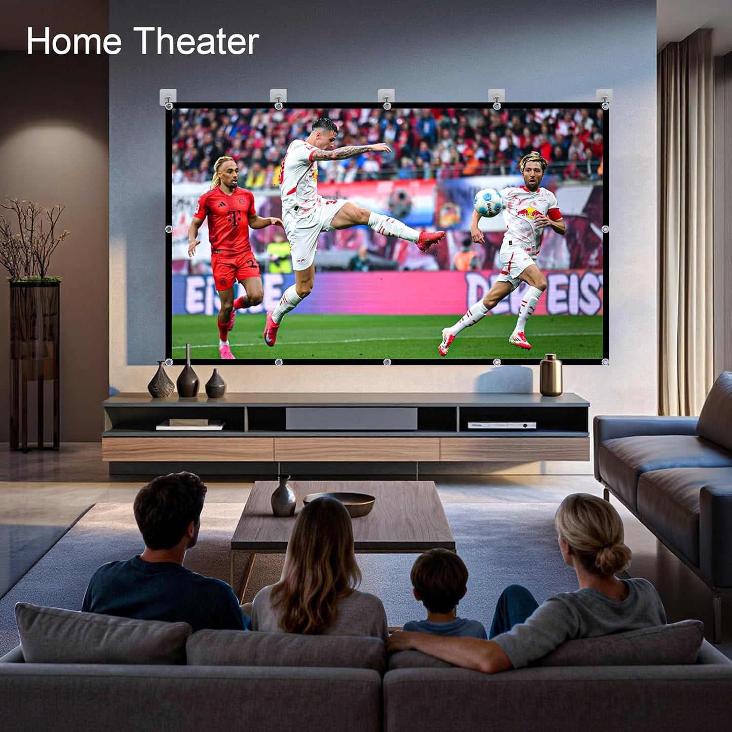 Ximaoy 72 inchPortable 16:9 Projector Screen Movie Projector Screen HD Indoor Outdoor Double Sided Rear Projection