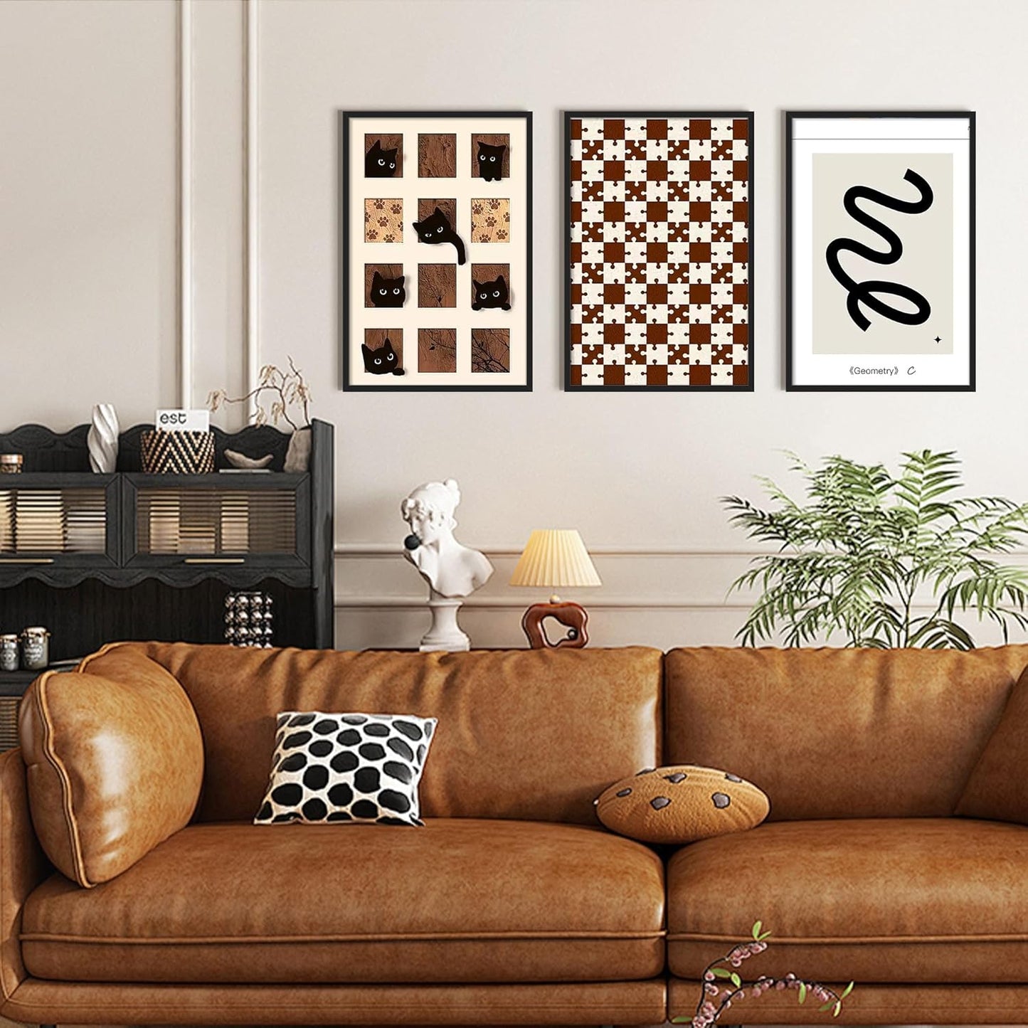 Upsimples 20x30 Picture Frame Set of 5 - Versatile Black Frames for 16x24 or 20x30 Photos