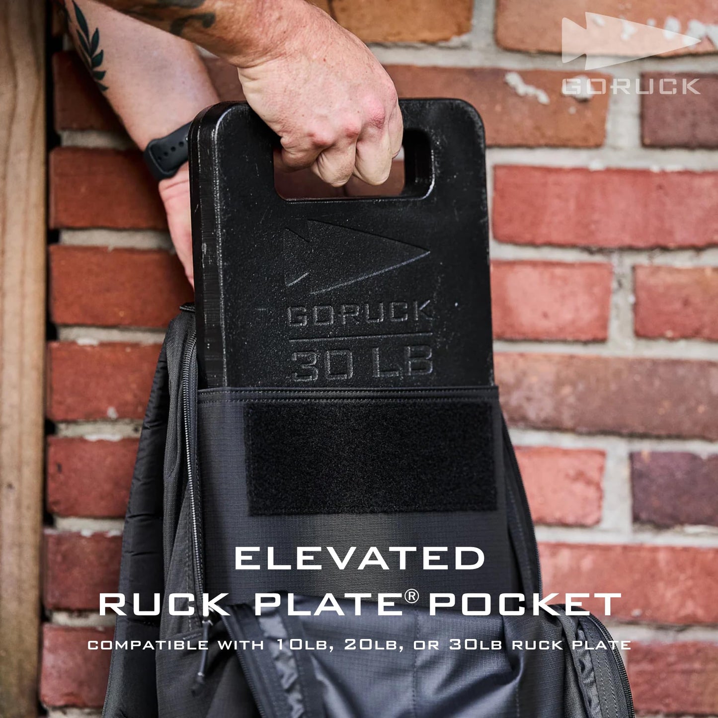 GORUCK Basic Rucker 17L Tactical Backpack – Durable Rucksack & MOLLE Daypack – Military Backpack for Men & Women - for Outdoor, Hiking, Training & Travel – Black