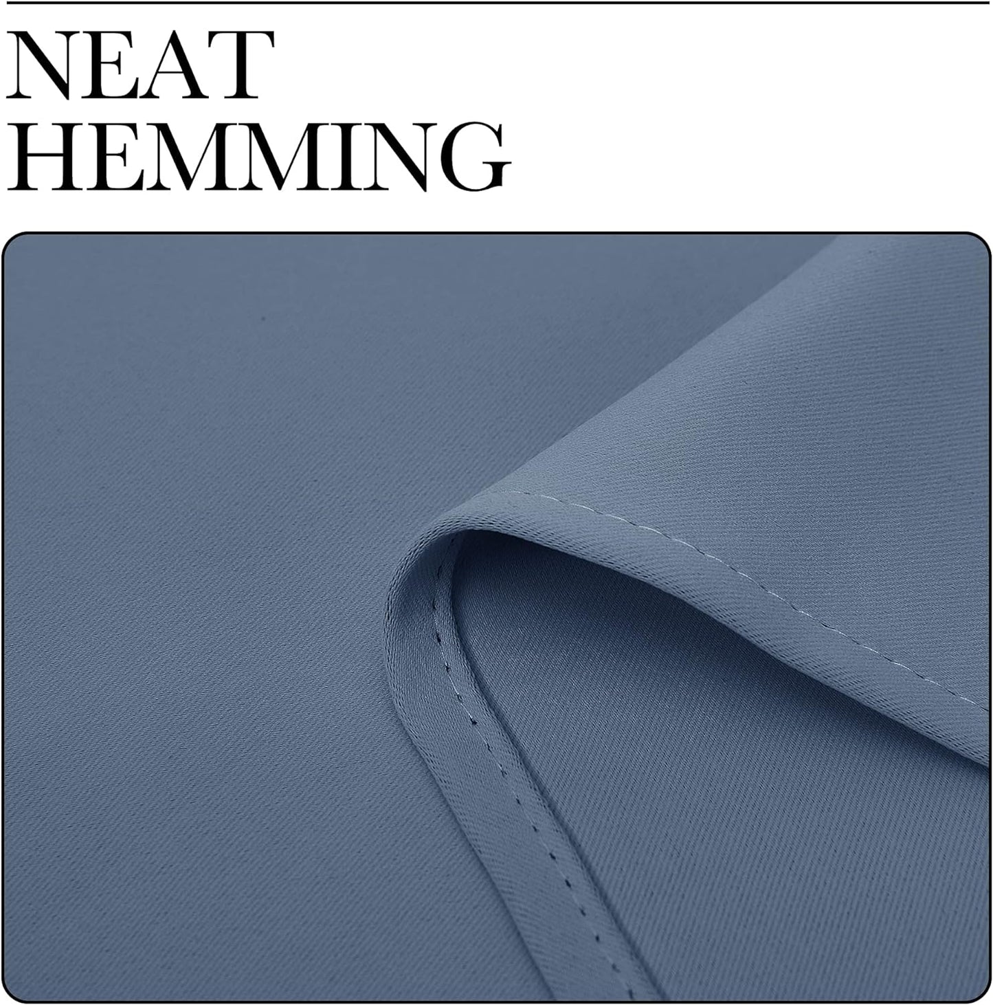 NICETOWN Room Darkening Curtain Panels - Thermal Insulated Blackout Draperies | 108" Length, Stone Blue, 2 Pieces