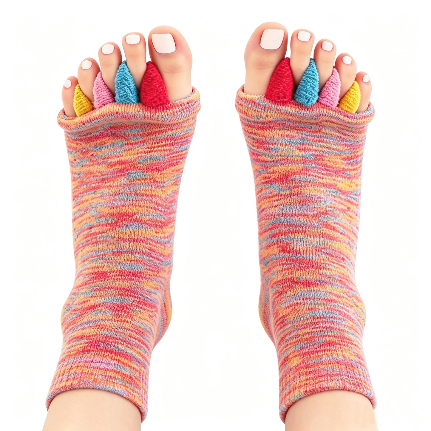 GEHENG Toe Separator Socks for Yoga Women Men, Bunion Corrector Spacers Straightener Socks for Pain Relief & Circulation Improvement, Toe Cushions Spreaders for Feet Alignment