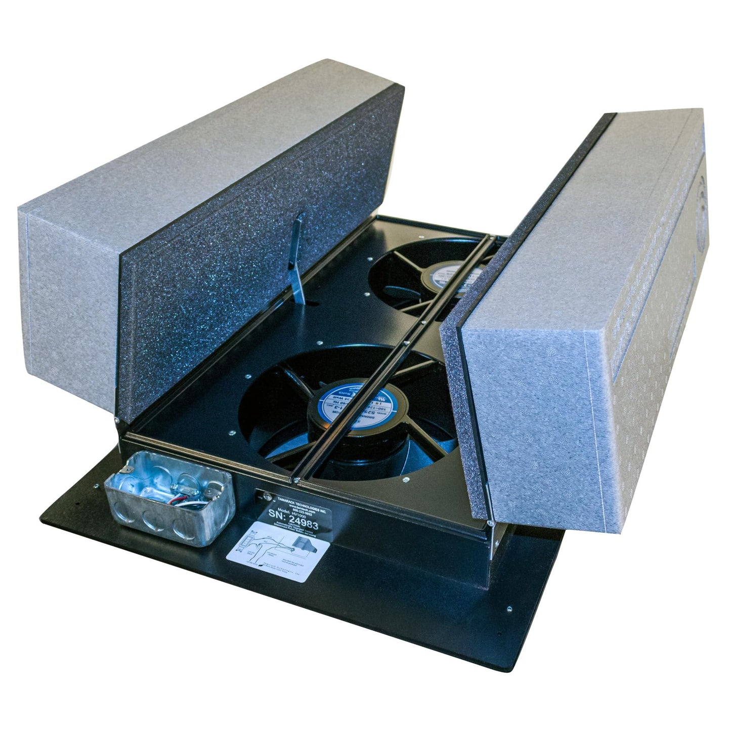 Tamarack Technologies HV1000 R38 Ductless Whole House Fan with Insulated Doors