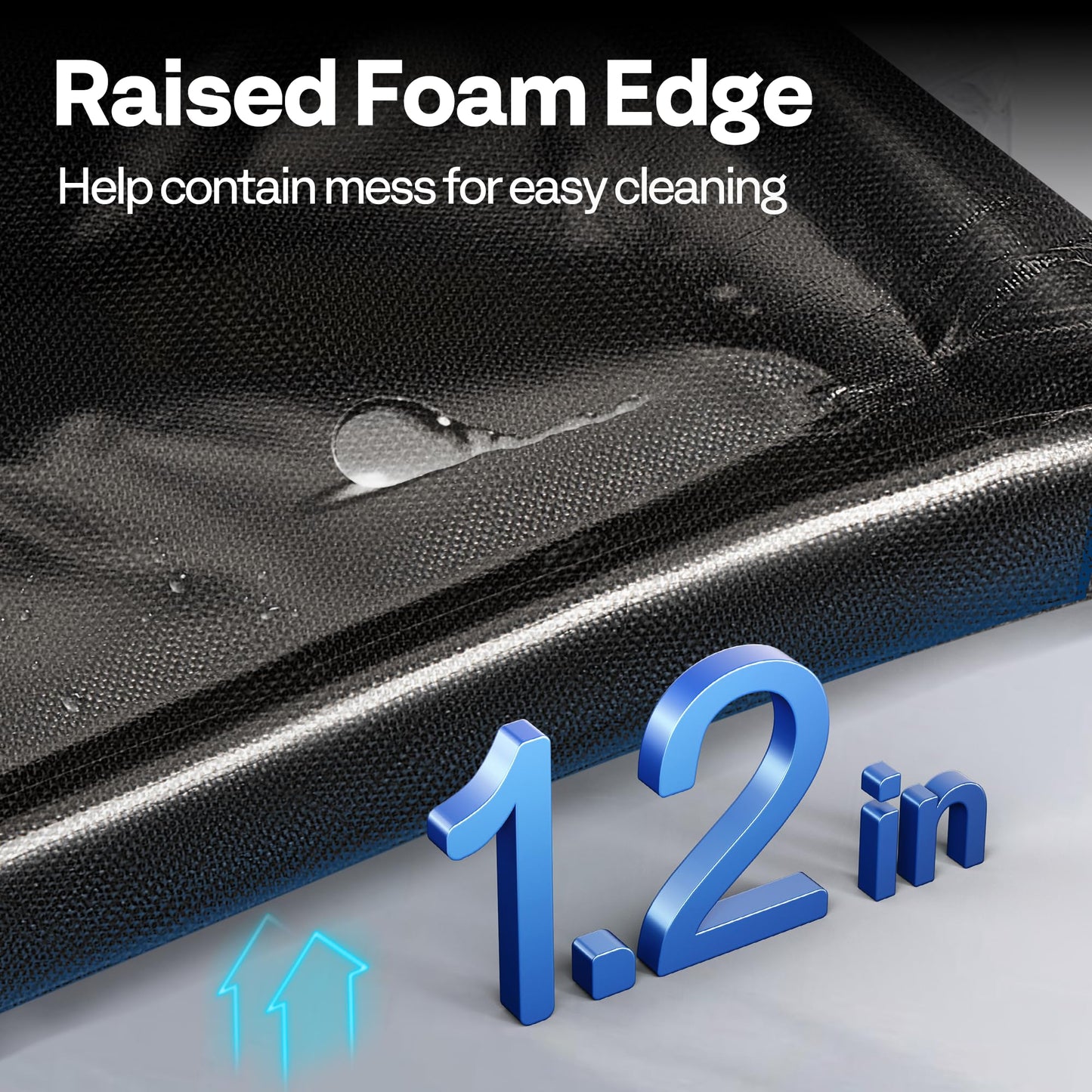 VIVOHOME Containment Mat (8'6" x 20') with Stay Put Corner, PVC Garage Floor Mats, Heavy Duty Garage Parking Mat with a Squeegee,Black