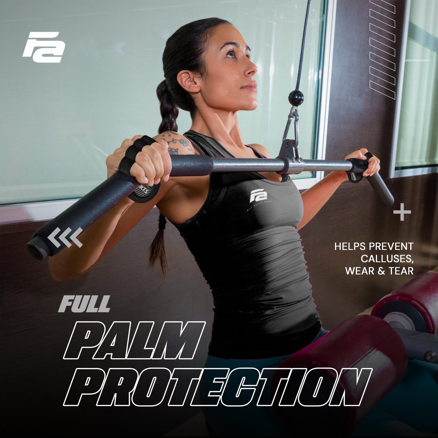 Fit Active Sports Weight Lifting Gloves for Men & Women - Durable Gym Workout Gloves with Grip Pads, Rubber Padding to Prevent Calluses | Grey, Large/Extra Large