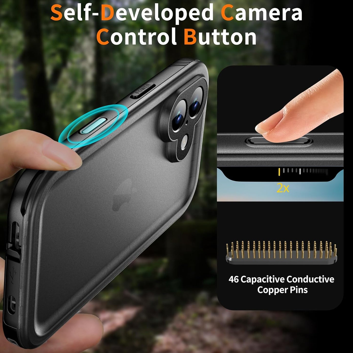 Cozycase 17 360 IP68 TOP Waterproof Case for iPhone - Military Heavy Duty Shockproof Full Body with Screen Camera