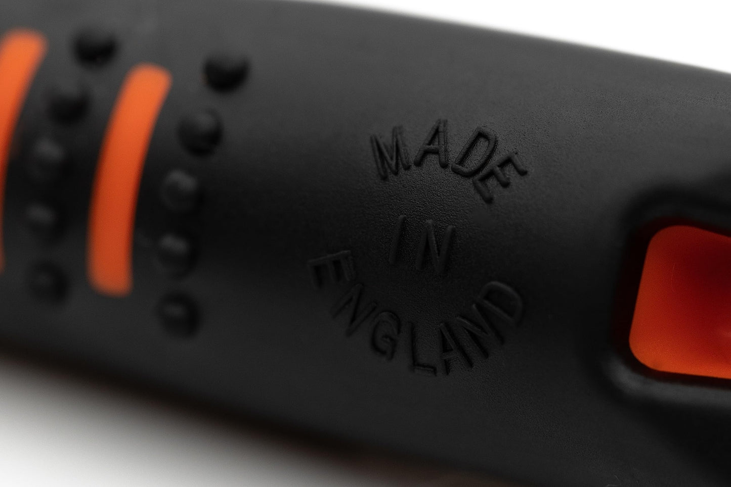 ACME Alpha 211.5 Professional Dog Training Whistle with Enhanced Ergonomic Grip. BPA-Free Plastic. 110 dBA. Long Range. Standardized Frequency. Weatherproof. Made in the UK (Black on Day Glow Orange)