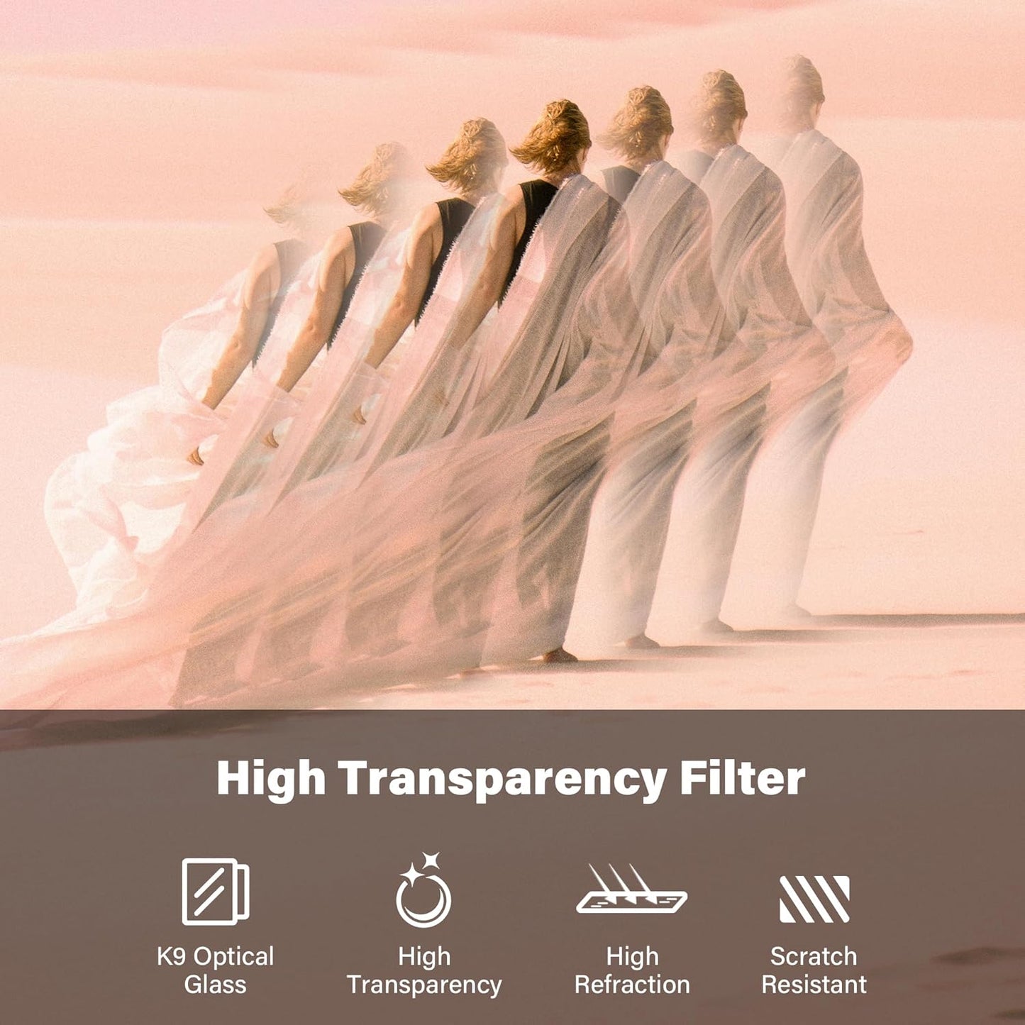 Walking Way 49mm Linear Prism Filter for Camera Lenses Creative Photography Premium Material with Foreground Blur