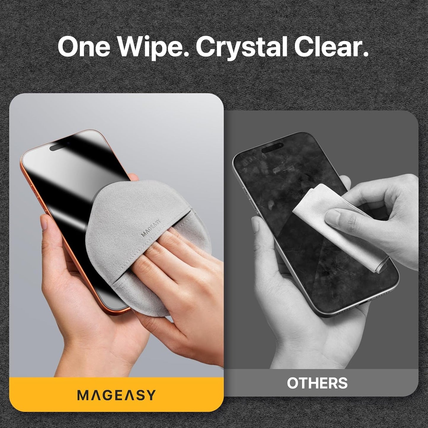 MAGEASY Microfiber Cleaning Cloth for Electronics, iPhone iPad MacBook, Car Screen Cleaner, Keyboards, Eye Glasses