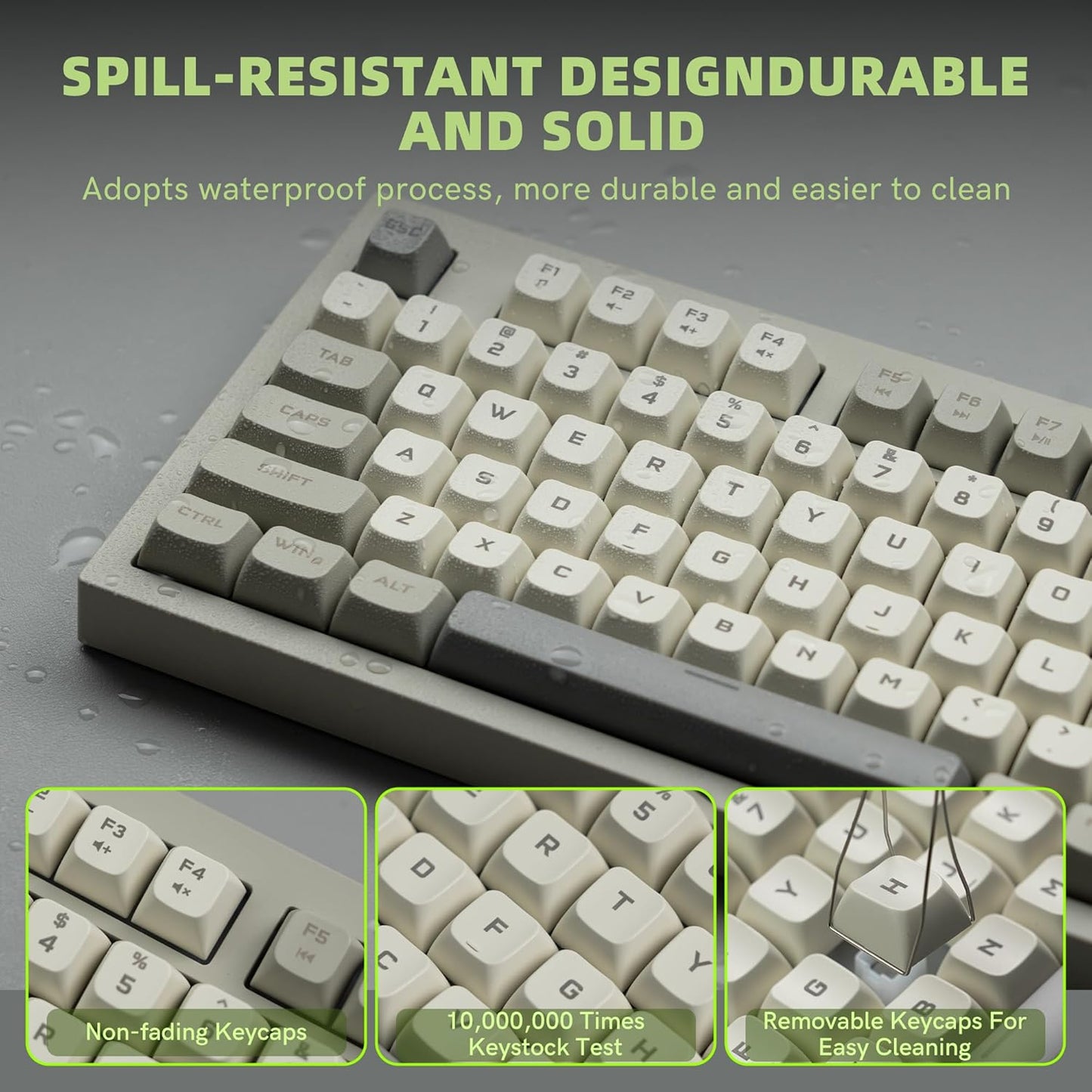 dagaladoo DK98 97 10/8.1/8/7 womier Retro Wired Gaming Keyboard Creamy Membrane with Rainbow RGB Backlight