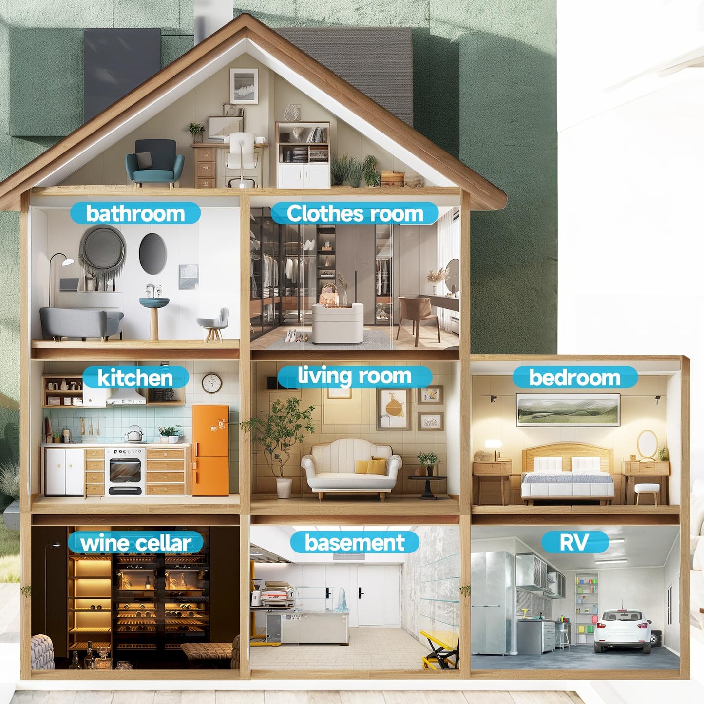 AIRVIP 34 Pints Dehumidifiers for Home with 6.56ft Drain Hose, 2441 Sq.Ft Quite & Energy Efficient Dehumidifier for Basement Bedroom Bathroom with Auto Shut Off,2.5 L Water Tank,Smart Humidity Control