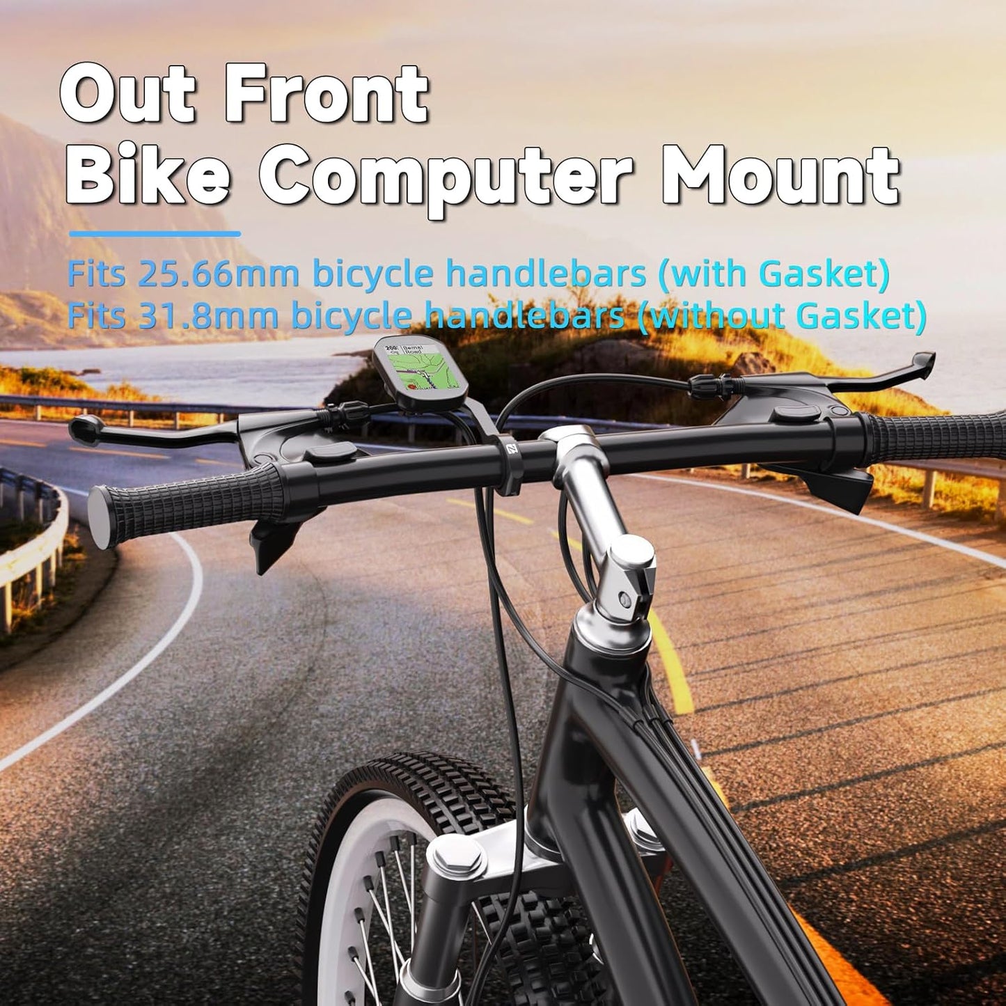 ZIDAOKA 25.6mm 31.8mm Bike GPS Computer Mount for Garmin,Out Front Bike Mount for Riders,Cycling Bracket
