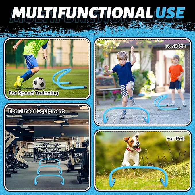 Wettarn 18 Pcs 6" Speed Training Hurdles Durable Agility Training Hurdle Agility Plyometric and All Purpose Equipment for Athletes, Soccer, Basketball