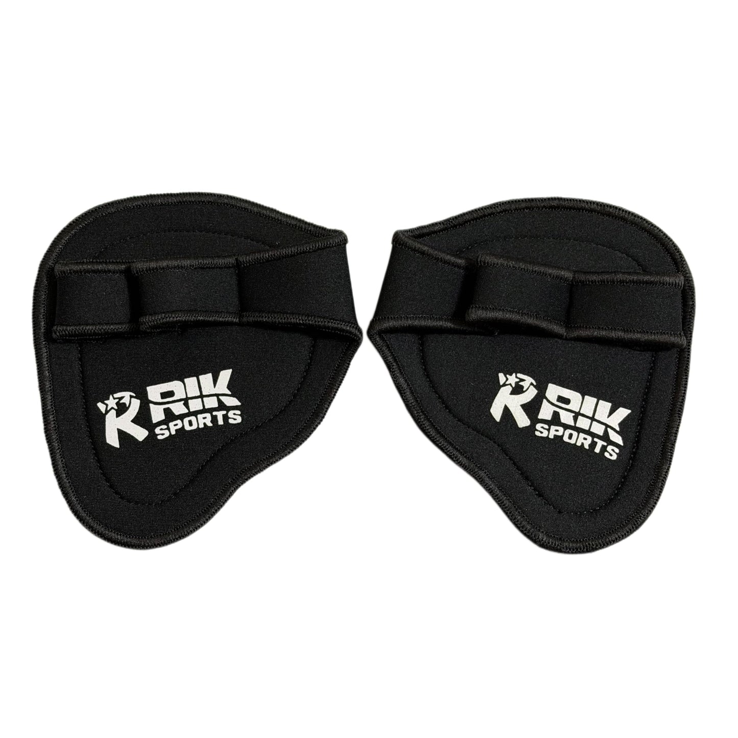 Non-Slip Neoprene Gym Grip Pads – Alternative to Workout Gloves for Weightlifting, Pull-Ups, Powerlifting, Calisthenics, and Gymnastics – Fitness Grips for Men and Women (Neoprene Black, One Size)
