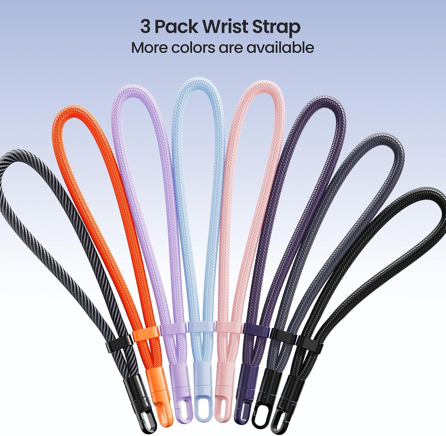 3 Pack 360Rotating takyu Phone Lanyard, Adjustable Phone Wrist Strap Chain with Tether Tabs, Wristlet Keychain Strap
