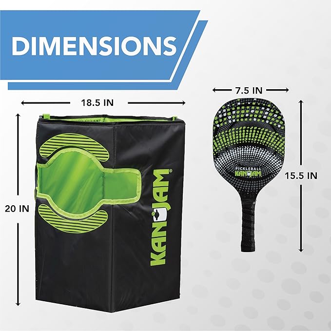 Kan Jam Pack ‘n Go Pickleball Portable 4 Player Pickle Ball Outdoor Game with 2 Paddles and 2 Balls