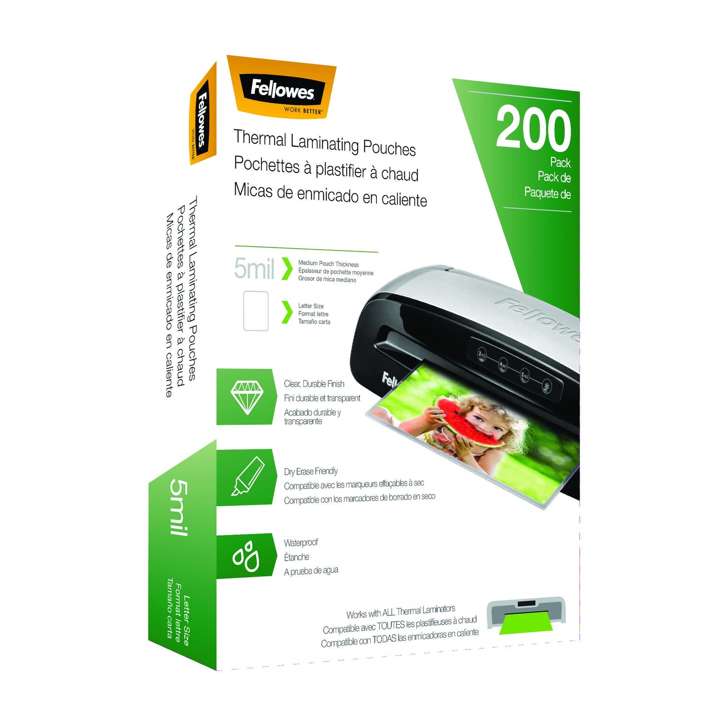 Fellowes Saturn 3i 95 Thermal Laminator Machine Bundle with Laminating Pouches