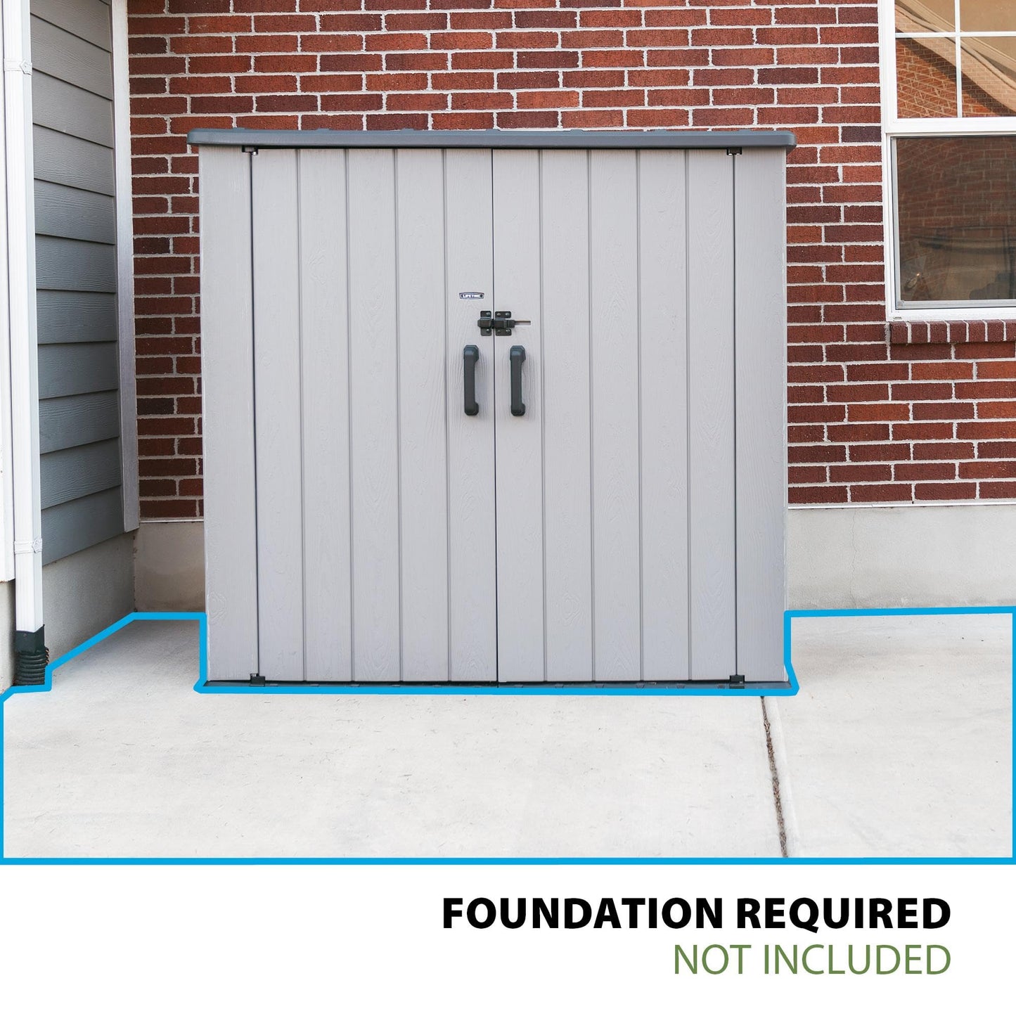 Lifetime Outdoor Utility Storage Shed with Double Wall Steel-Reinforced Construction, 6.3 x 3.6 FT