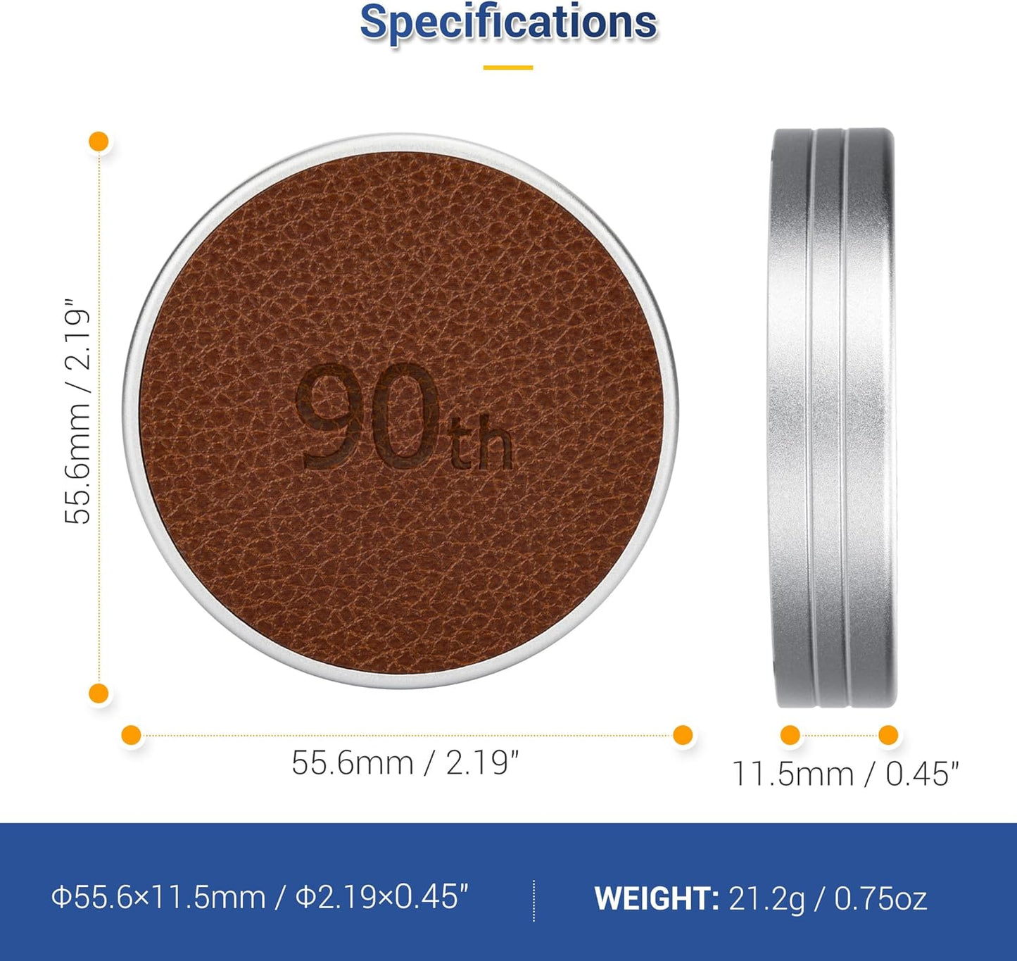 JJC Retro Leather Lens Cap for Fujifilm Instax Mini EVO, Brown Aluminum Anti-Dust Anti-Scratches Lightweight Camera